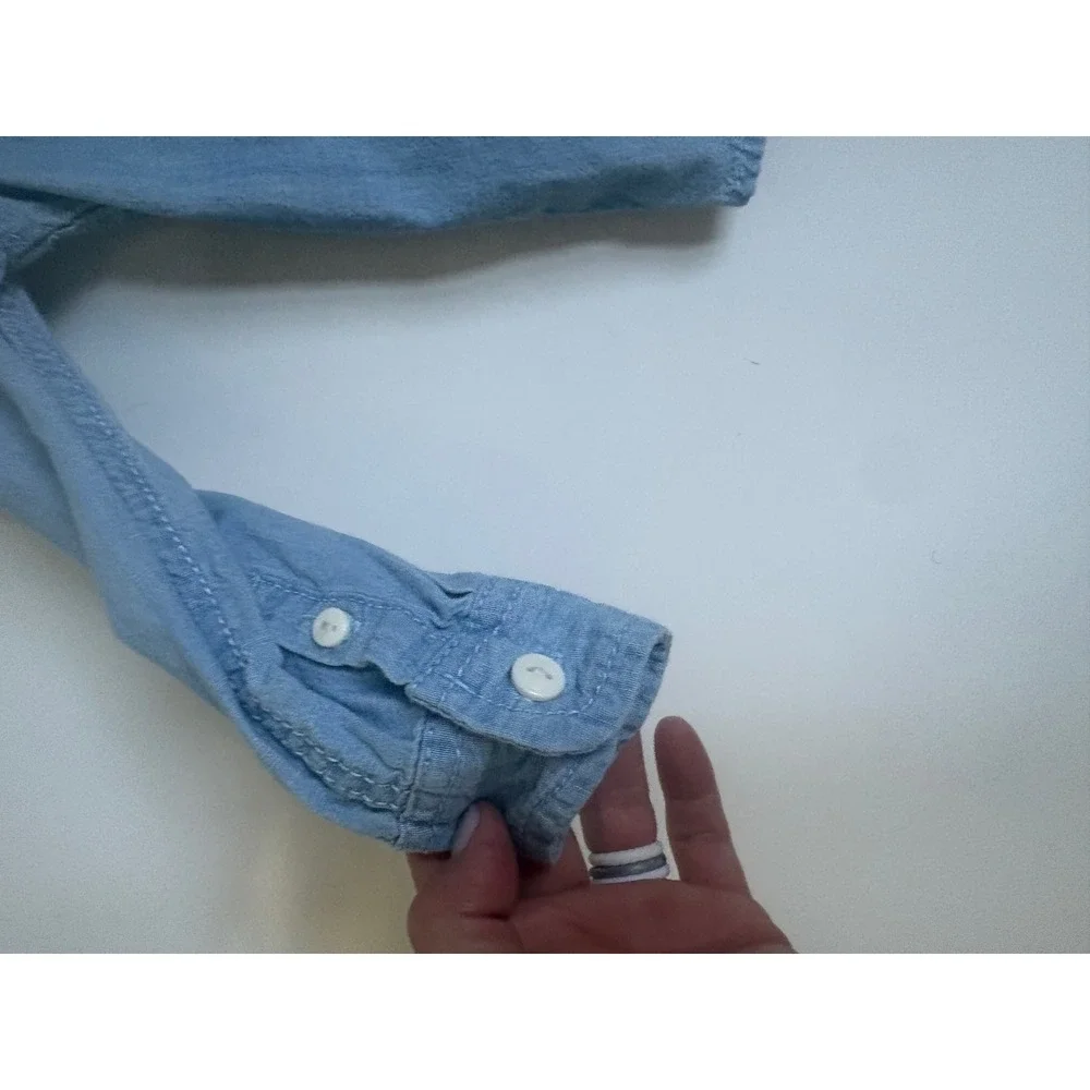 OshKosh B'gosh Boys 2T Blue Chambray Long Sleeve Button Down Shirt